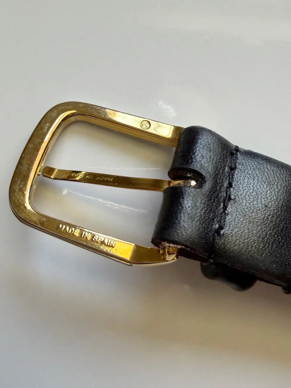 Vintage Christian Dior 1” Leather Belt size 34” 85cm